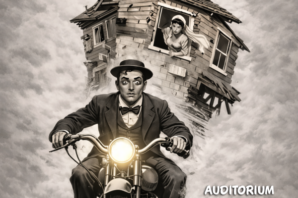 Buster keaton en moto pour le film One week